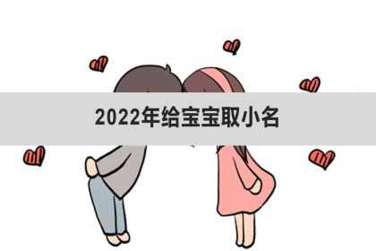 2022年给宝宝取小名、2022年给男宝宝取名